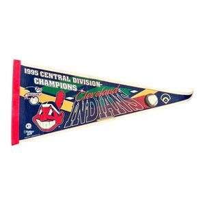 Cleveland Indians‎ Division Champs Collector Pennant Flag Souvenir Vintage 1995